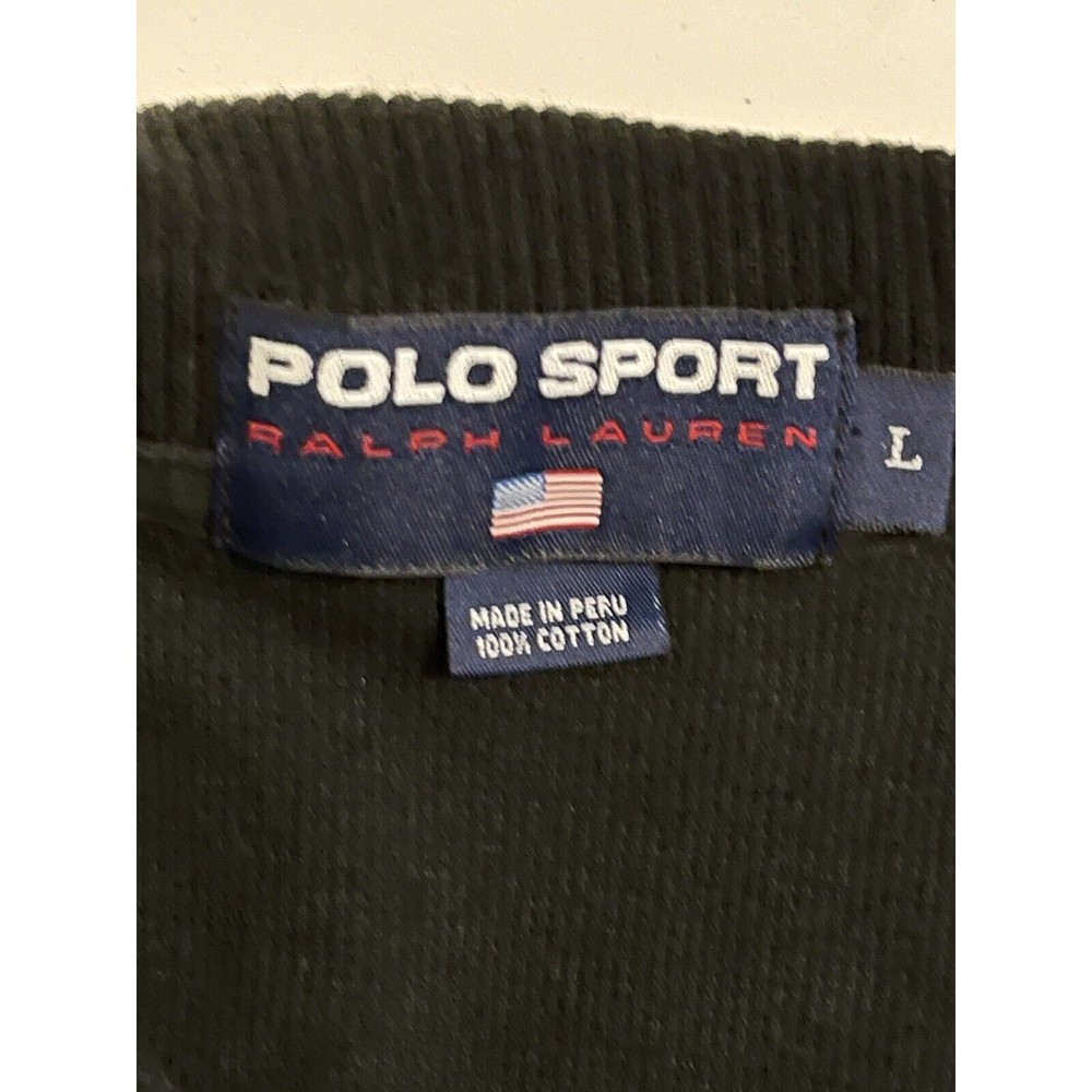 Ralph Lauren Shirt Mens Large Short Sleeve Polo Sport Waffle Weave Cotton - Picture 3 of 6